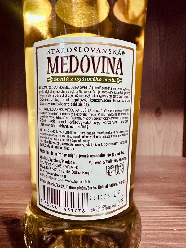 STAROSLOVANSKÁ MEDOVINA Z AGÁTOVÉHO   MEDU 